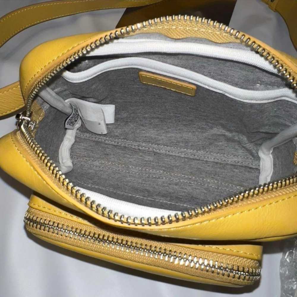 【Rare】agnes b. angele Shoulder Bag Yellow All Lea… - image 8