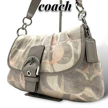 COACH Coach One Shoulder Bag Signature Soho Canvas