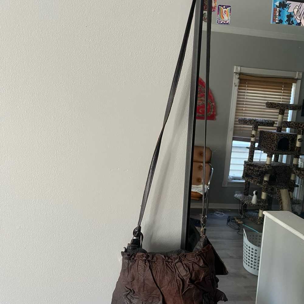 avant garde leather shoulder bag - image 1