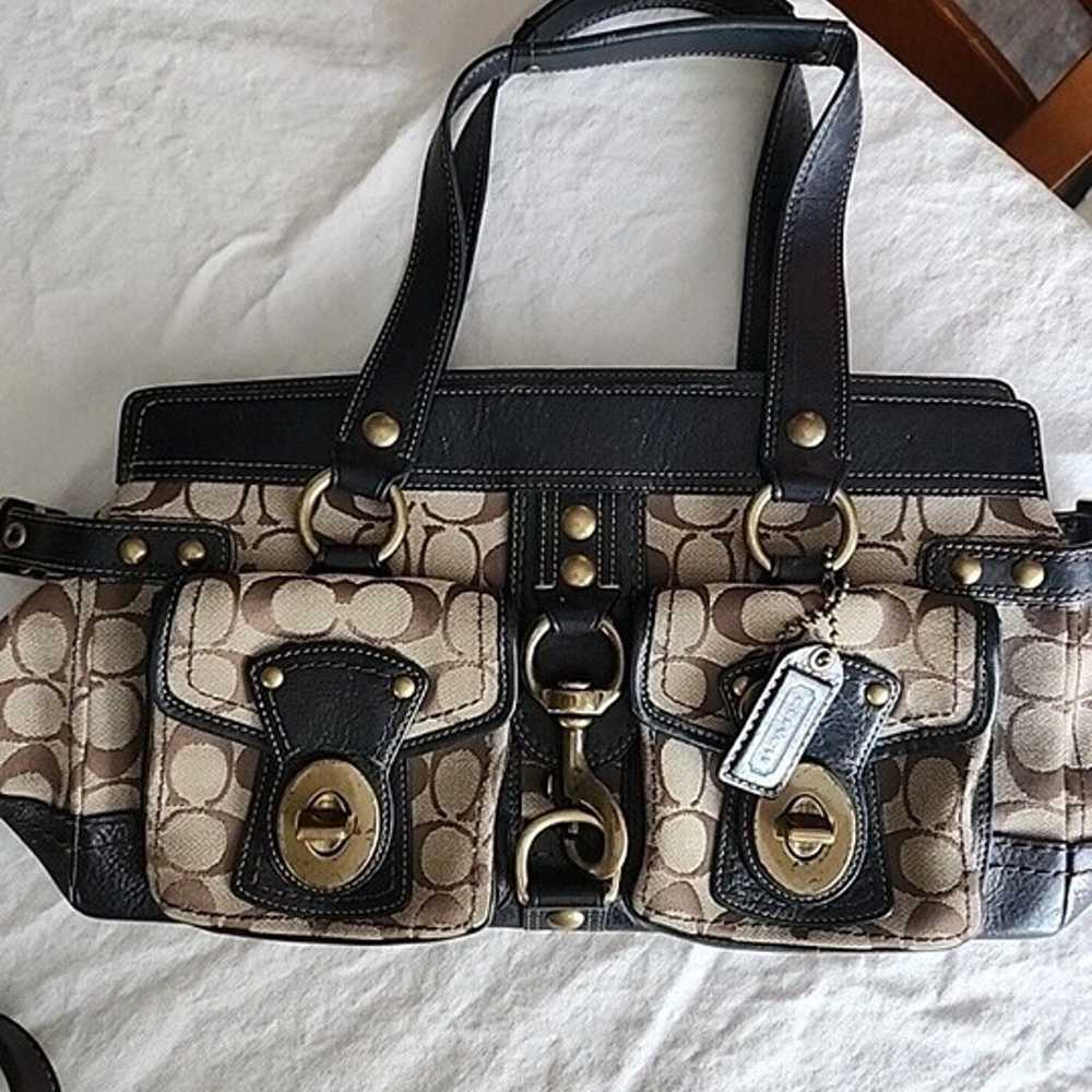 COACH LEGACY SIGNATURE SATCHEL B4 / KHA / BLACK #… - image 2