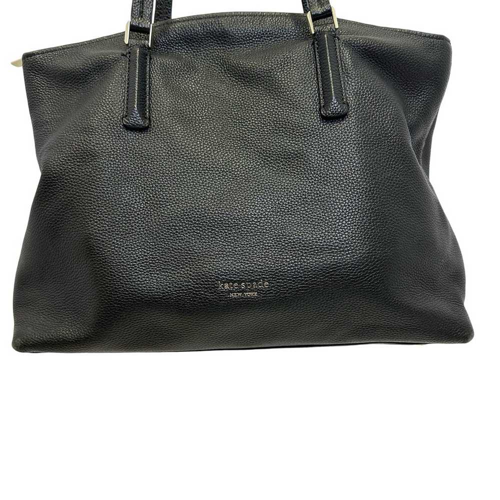 Kate Spade New York Black Leather Tote Bag - image 3