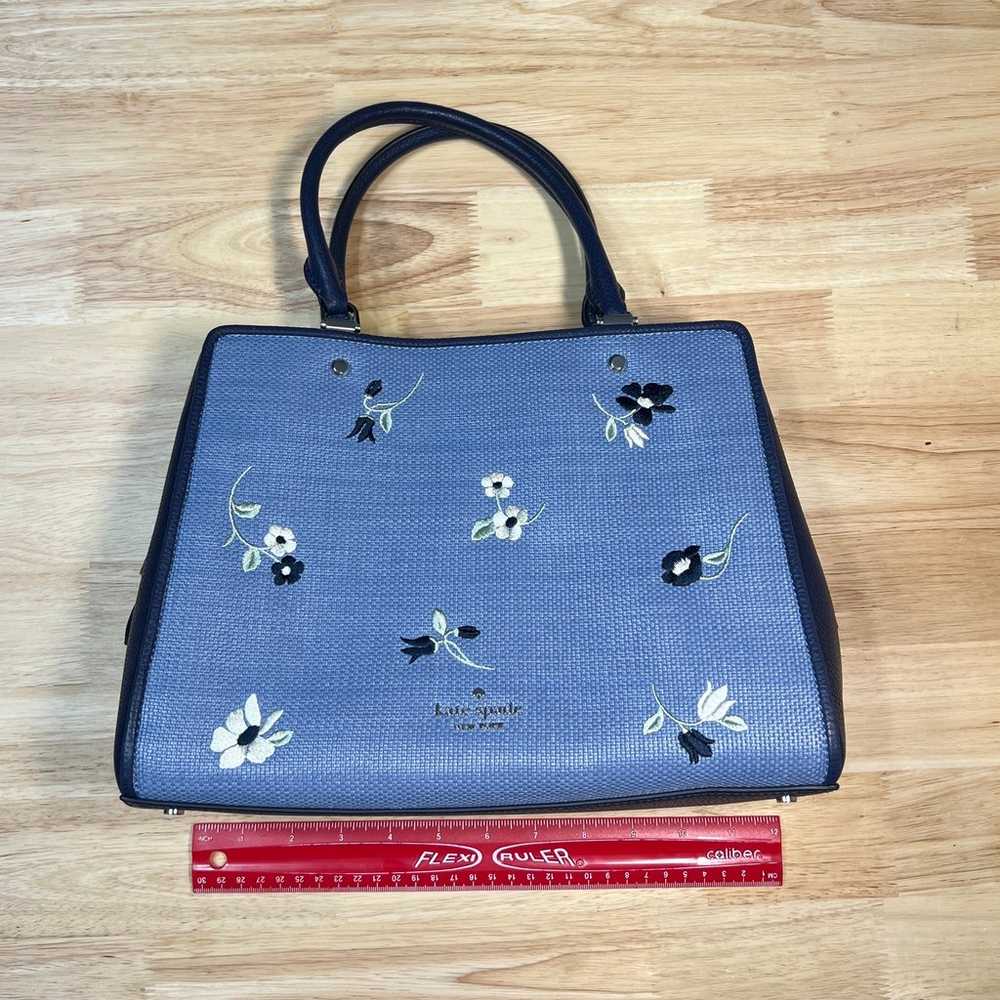 Cute Blue Floral Kate Spade Purse - image 2