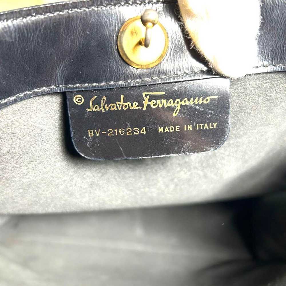 Salvatore Ferragamo patent leather tote bag. - image 10