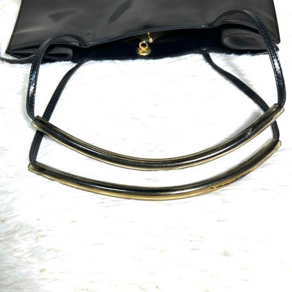 Salvatore Ferragamo patent leather tote bag. - image 12