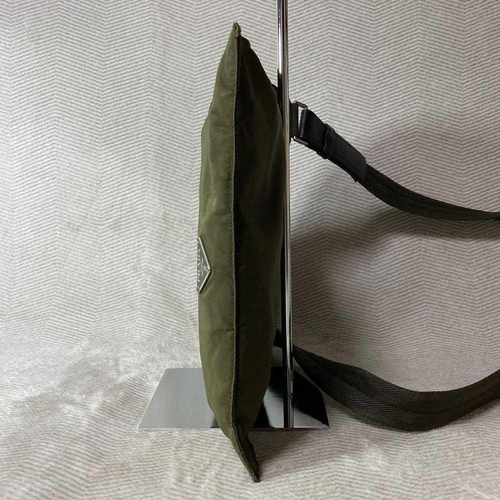 PRADA Shoulder Bag Nylon Triangle Logo Plate Khaki - image 11