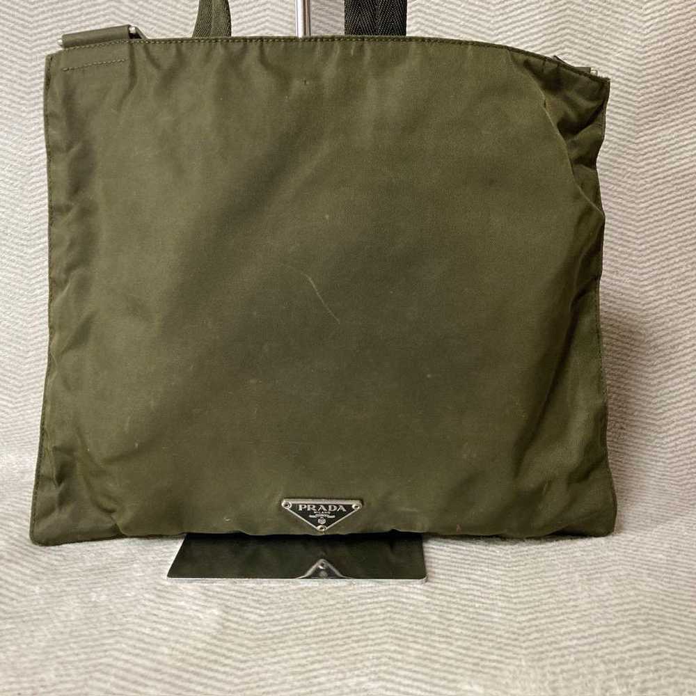 PRADA Shoulder Bag Nylon Triangle Logo Plate Khaki - image 2