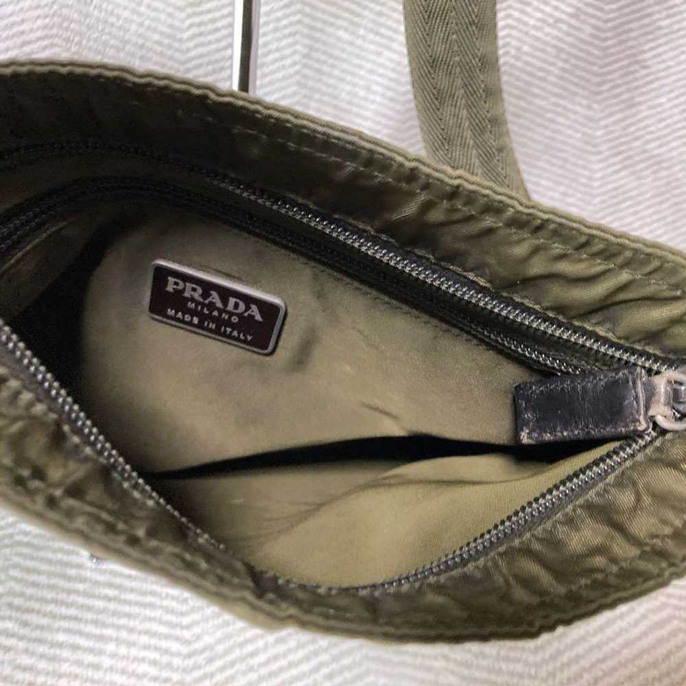 PRADA Shoulder Bag Nylon Triangle Logo Plate Khaki - image 4