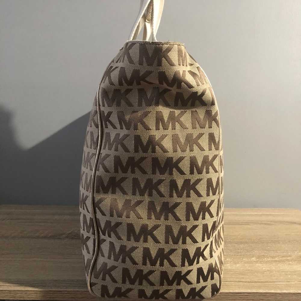 Michael Kors Webbing EW Weekender Beige Brown Gol… - image 2