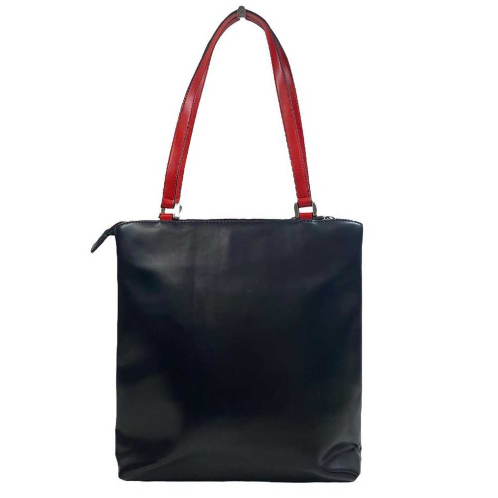 Roberta di Camerino Shoulder Bag Black Ribbon Lea… - image 3