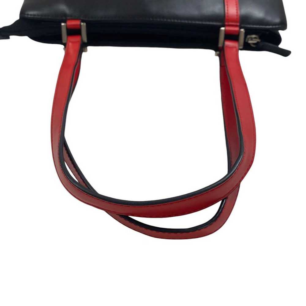 Roberta di Camerino Shoulder Bag Black Ribbon Lea… - image 9