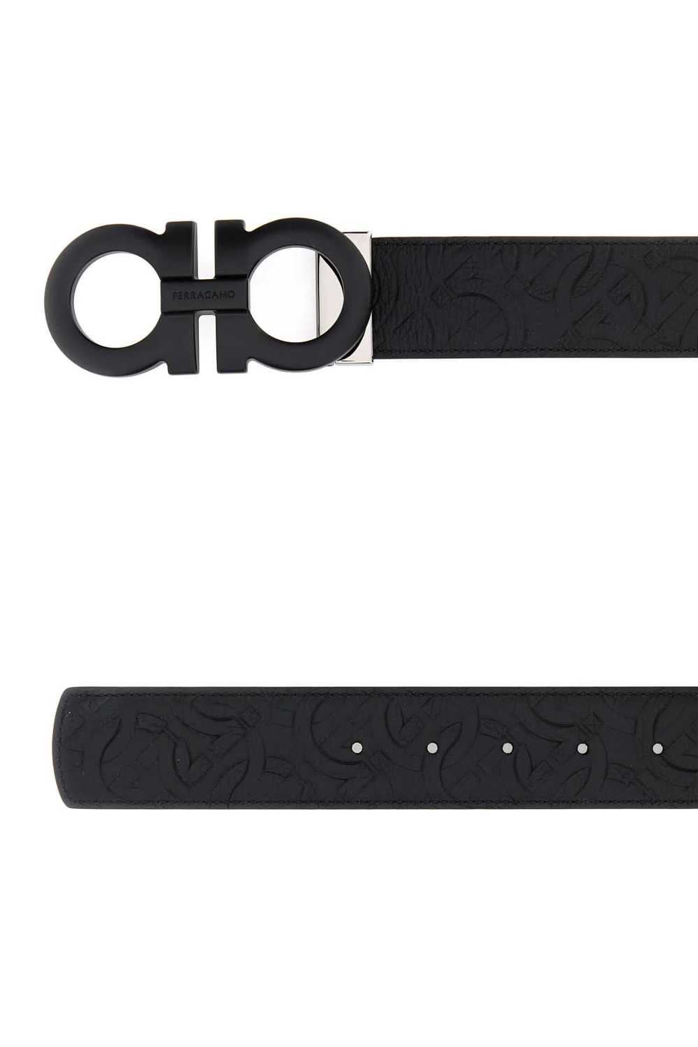 Salvatore Ferragamo Black Leather Reversible Belt - image 2