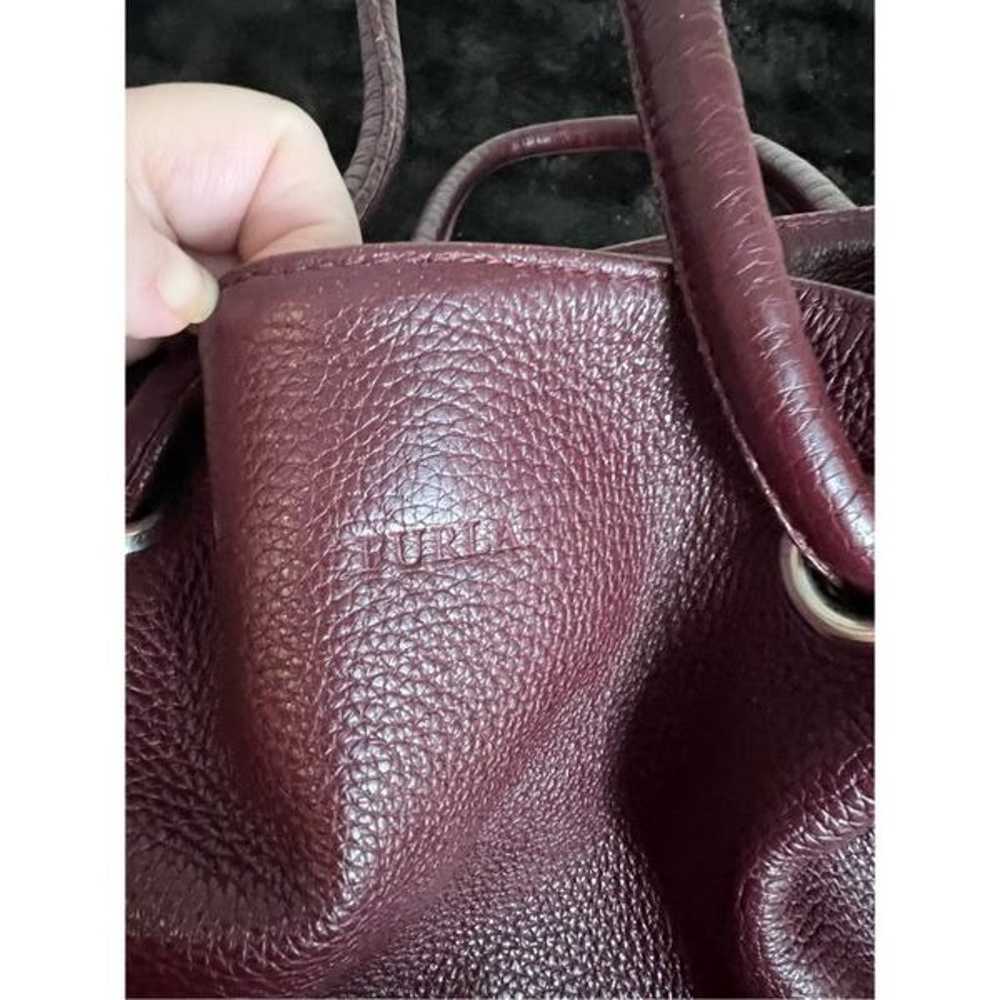 Furla Genuine Leather Handbag dark red brown hobo - image 2