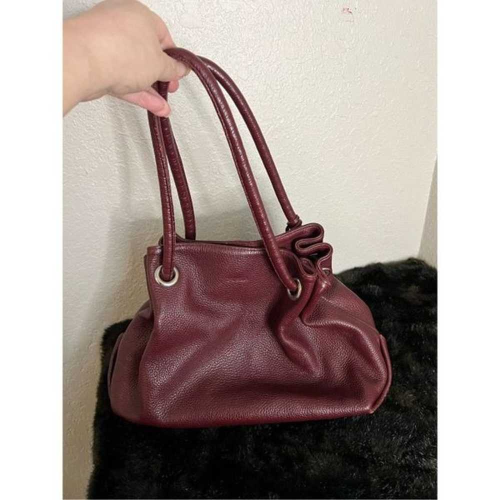 Furla Genuine Leather Handbag dark red brown hobo - image 3