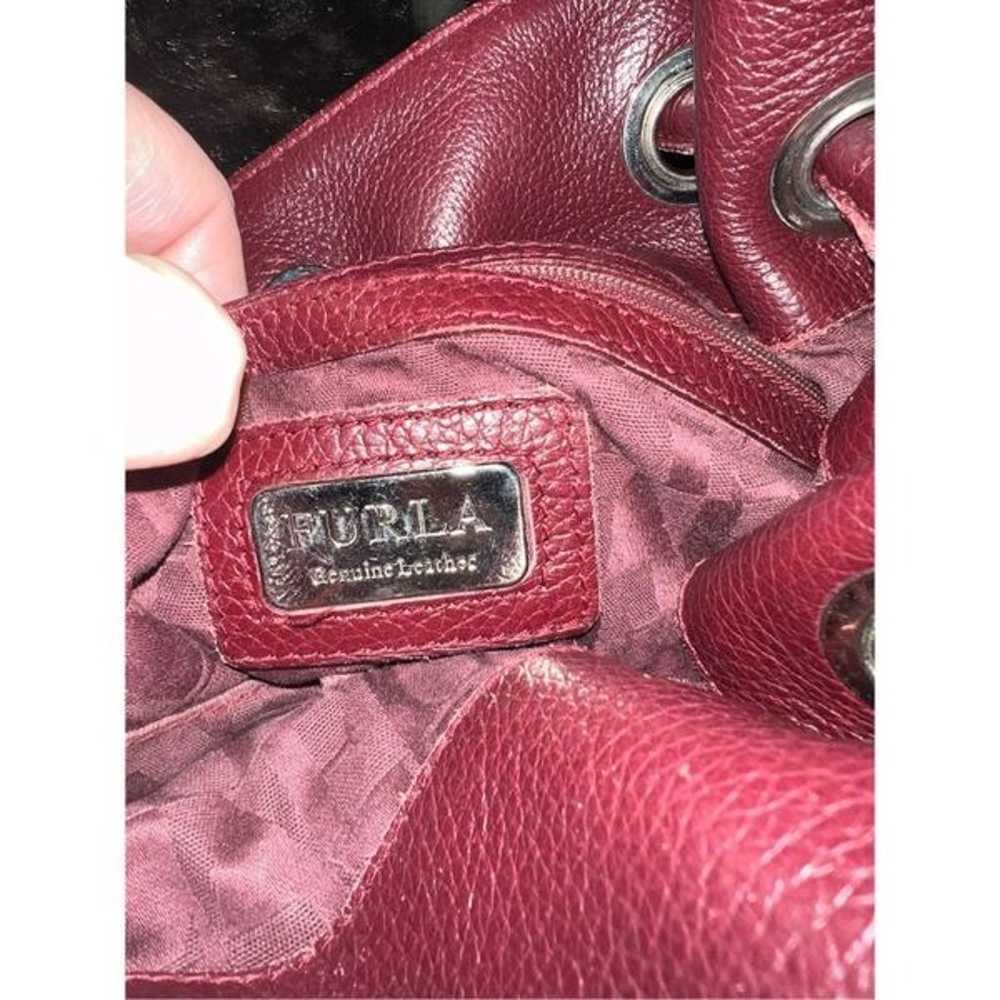 Furla Genuine Leather Handbag dark red brown hobo - image 6