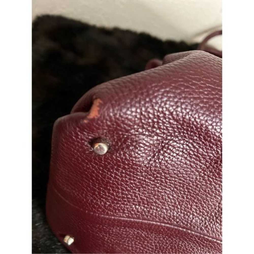 Furla Genuine Leather Handbag dark red brown hobo - image 8