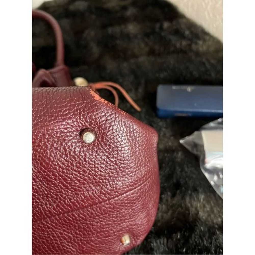 Furla Genuine Leather Handbag dark red brown hobo - image 9