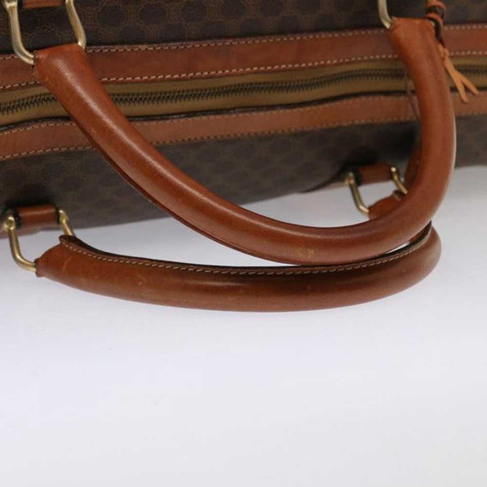 Celine CELINE Macadam Canvas Boston Bag PVC Brown - image 7