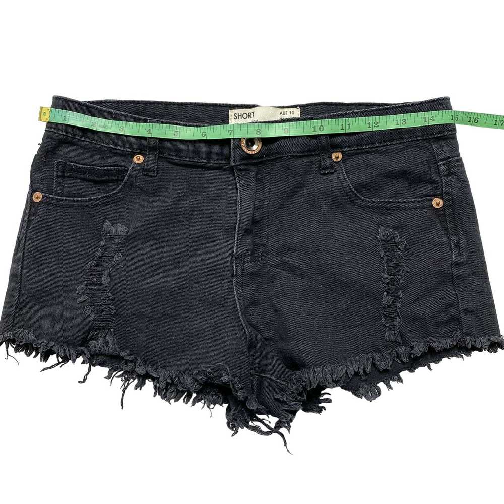 Cotton On COTTON ON Black Cutoff Denim Short Shor… - image 5