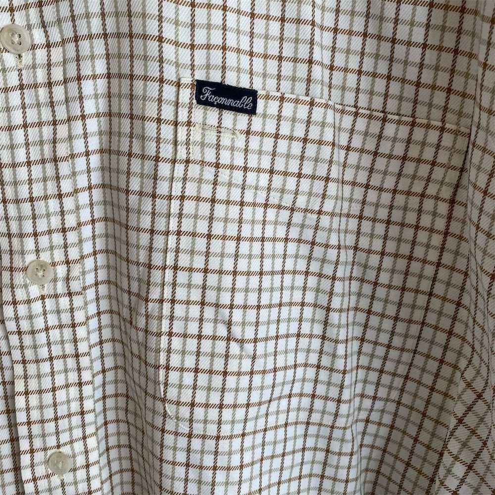 Faconnable Faconnable Men's L Beige Check Long Sl… - image 4