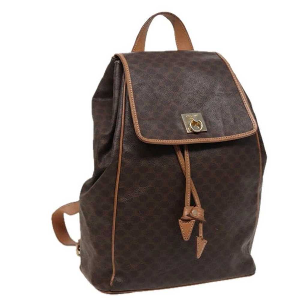 Celine CELINE Macadam Canvas Backpack PVC Brown - image 1