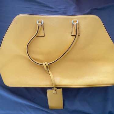 Tommy Hilfiger yellow pebbled-leather bag