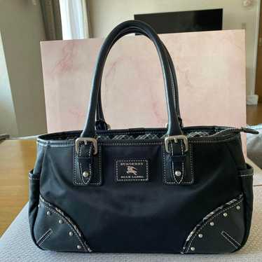 BURBERRY BLUE LABEL Black Nylon Handbag with Studs