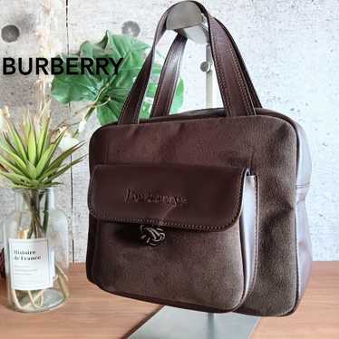 High-quality ☆ Burberry Suede Leather Handbag Brow