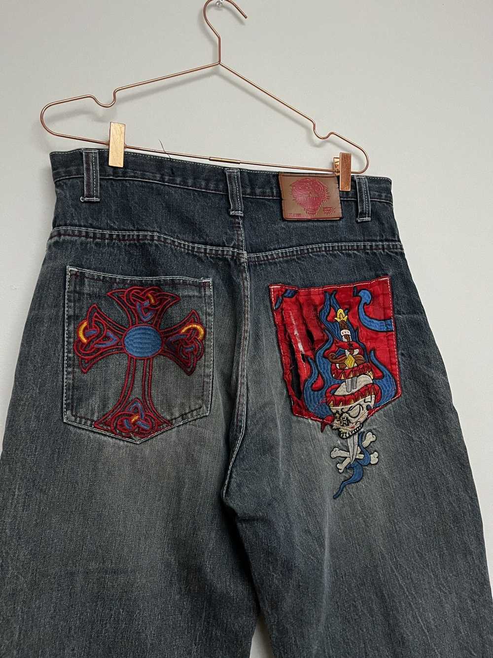 Ed Hardy × Vintage Vintage Ed Hardy Cross Jeans (… - image 3