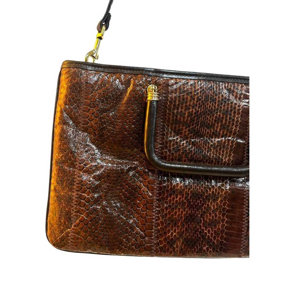 Vtg 70s Snakeskin Margolm Genuine Snake Leather C… - image 2