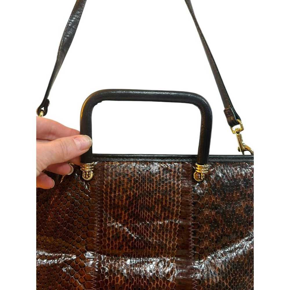 Vtg 70s Snakeskin Margolm Genuine Snake Leather C… - image 3