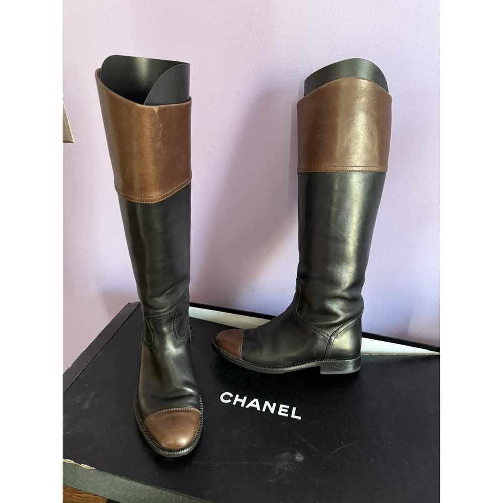 Chanel Leather riding boots - image 7