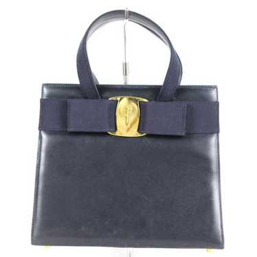 ◇Salvatore Ferragamo Handbag Vara Ribbon Navy