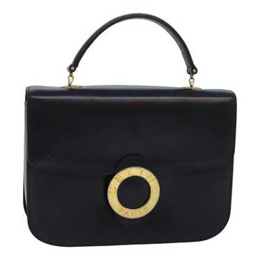 Celine CELINE Circle Hand Bag Leather Black