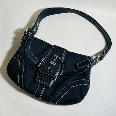 【Superb Condition】COACH Soho Signature Black 10296 - image 1