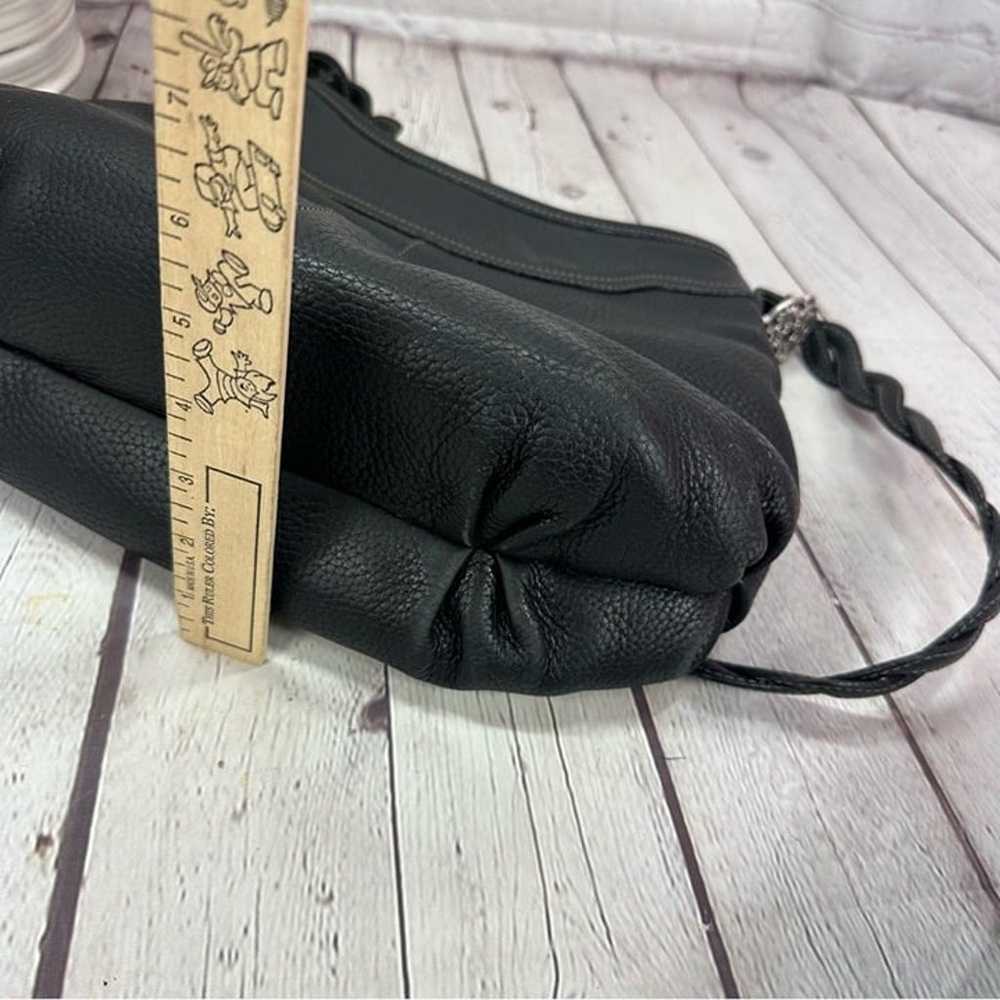 vintage brighton leather black shoulder bag purse… - image 9