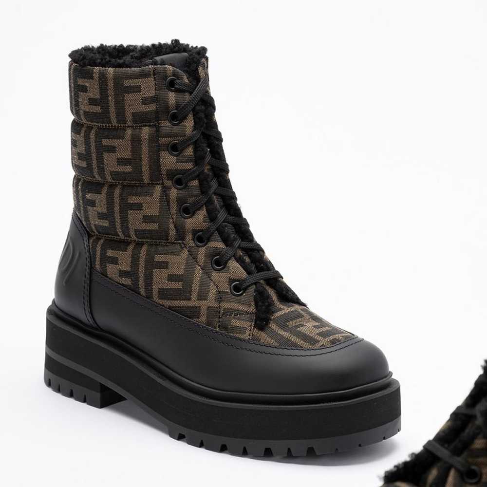 Fendi Leather biker boots - image 3