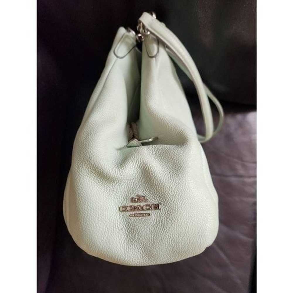 COACH Gorgeous Mint green Color shoulder bag with… - image 4