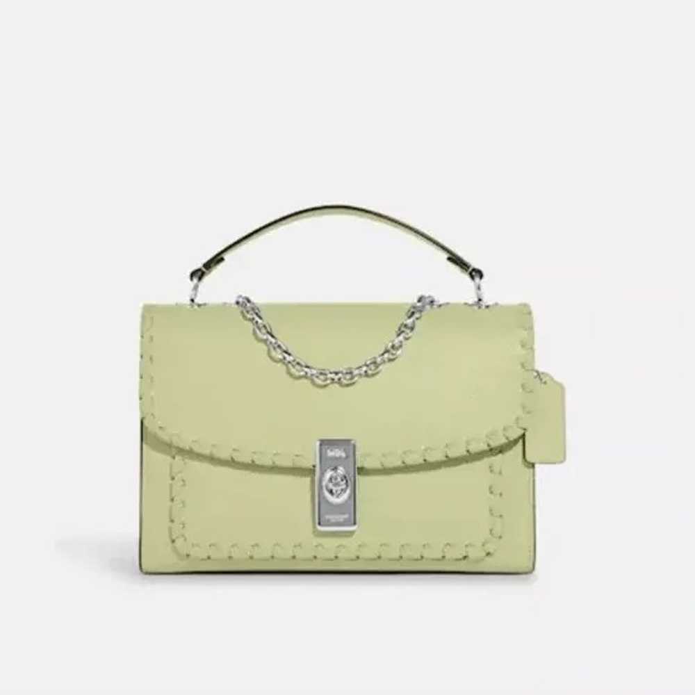 Coach Lane Shoulder Bag With Whipstitch Lime - image 1