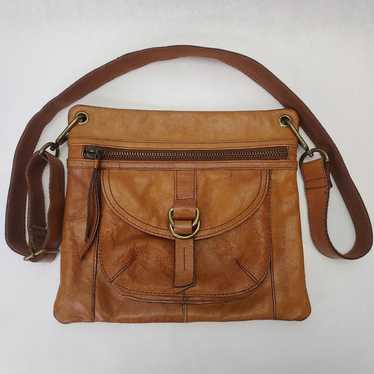 Fossil Purse Sasha Light Brown Distressed Leather 