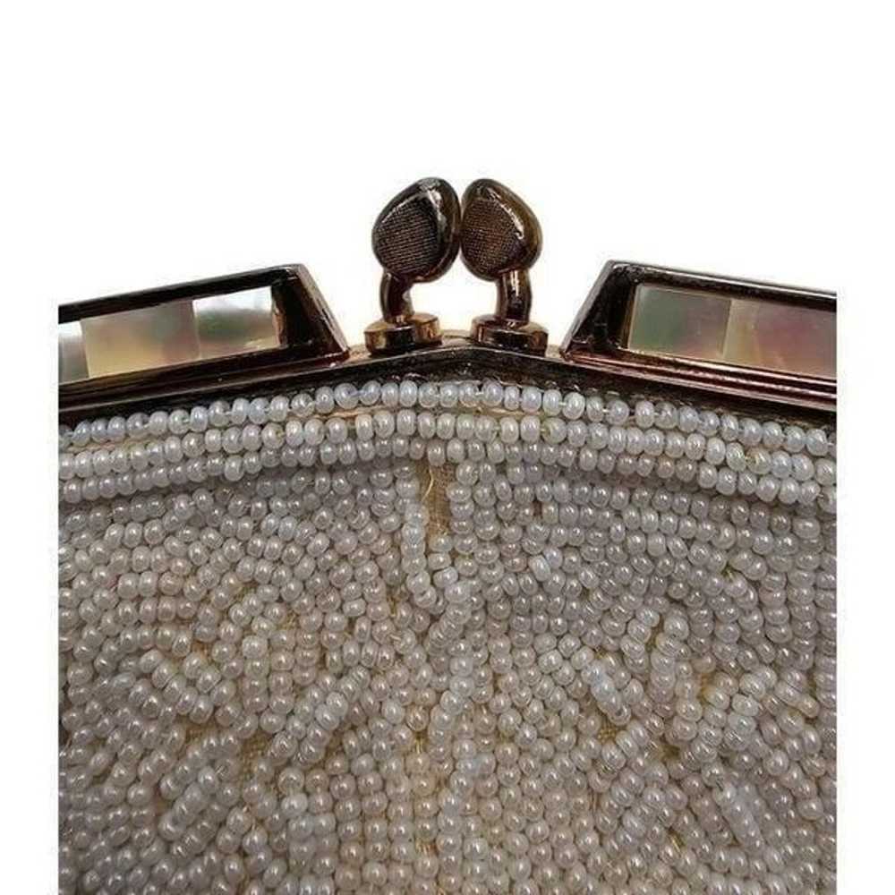 Vintage - Walborg Beaded Mother of Pearl Handbag - image 8