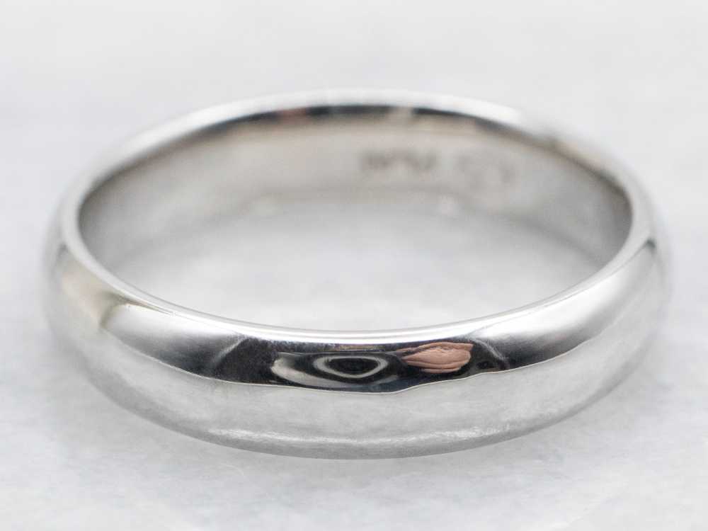 Platinum Plain Wedding Band - image 1