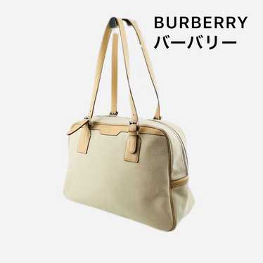 Burberry Canvas Tote Bag Shoulder Bag White