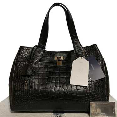 【Superb item ✨】ADMJ Tote Bag Crocodile Embossed T… - image 1