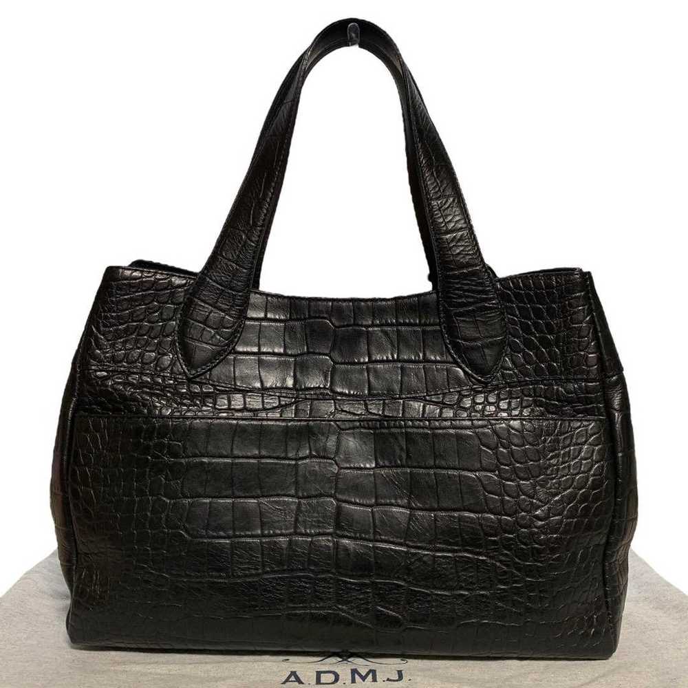 【Superb item ✨】ADMJ Tote Bag Crocodile Embossed T… - image 4