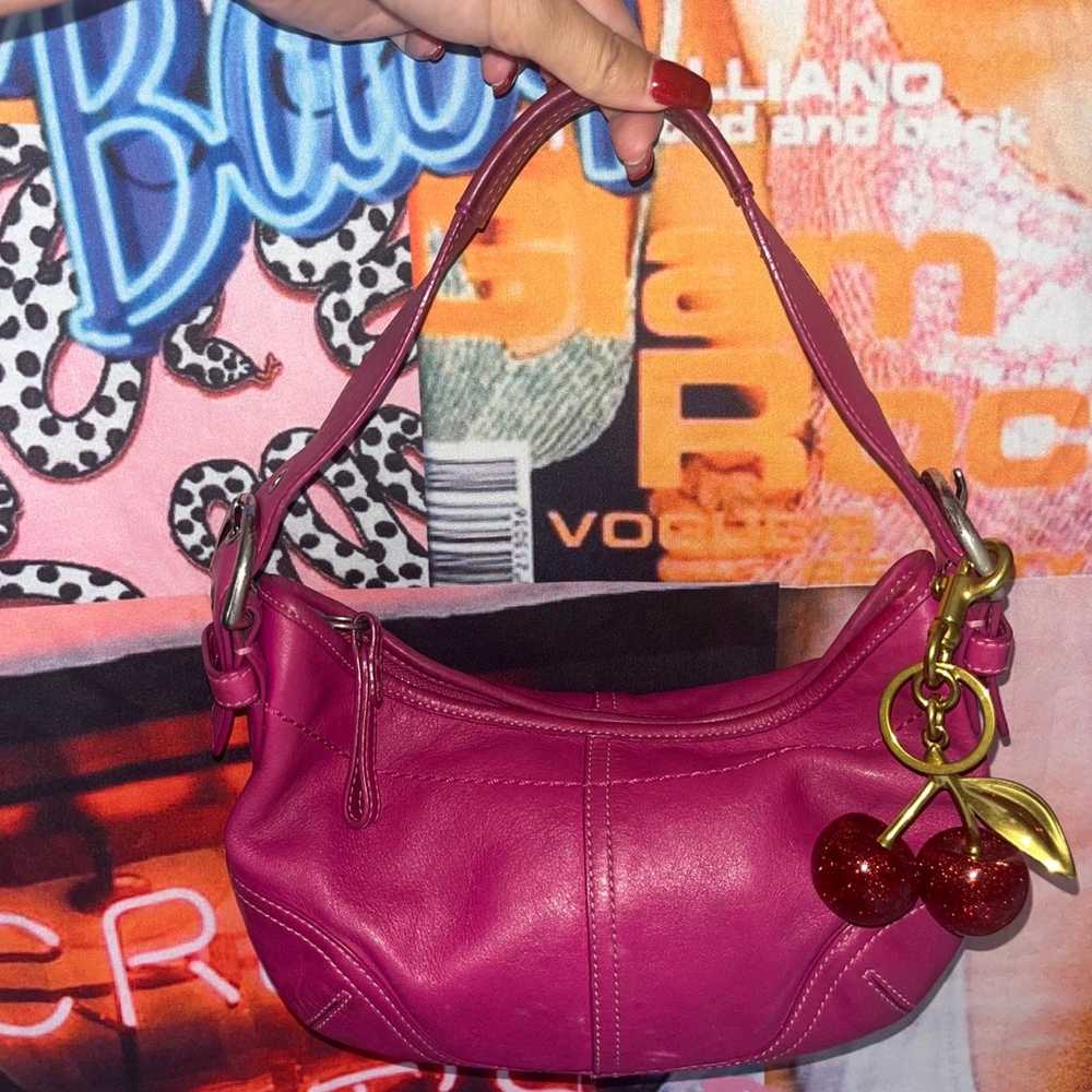 Y2k Pink Coach Hobo Shoulder Bag - image 1