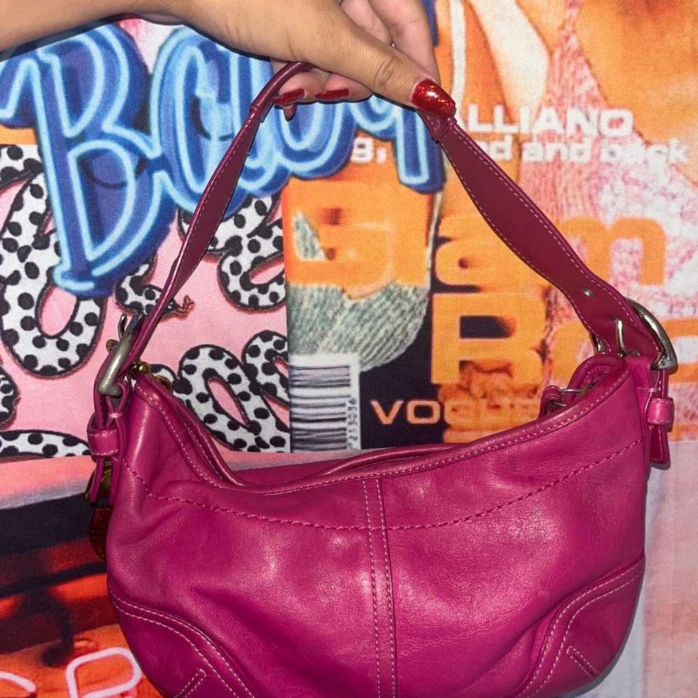 Y2k Pink Coach Hobo Shoulder Bag - image 4