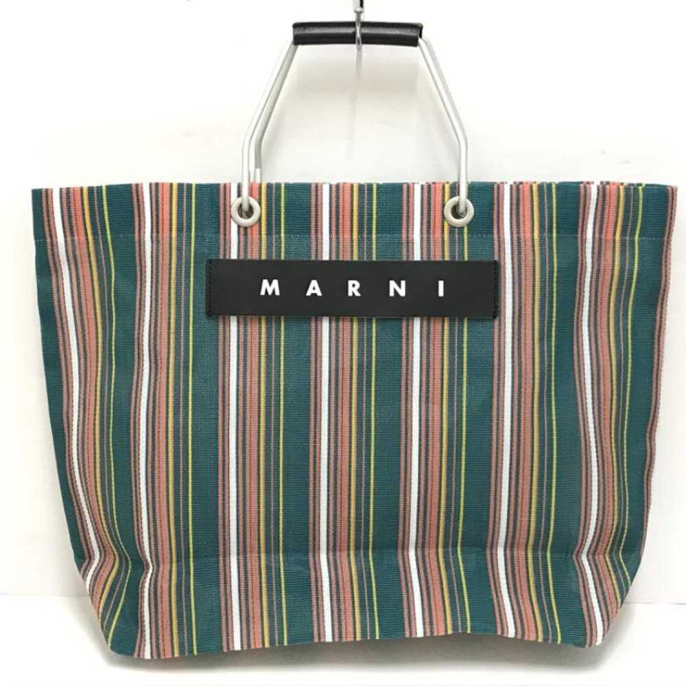 MARNI Marni tote bag Stripe Mesh Flower Cafe Green - image 1