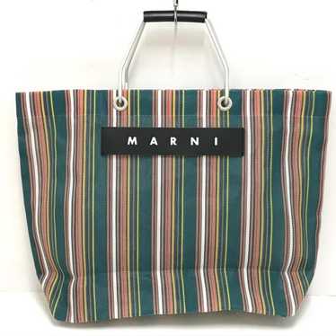 MARNI Marni tote bag Stripe Mesh Flower Cafe Green - image 1