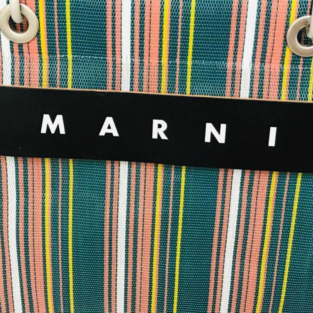 MARNI Marni tote bag Stripe Mesh Flower Cafe Green - image 3