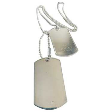 Gucci dog tag silver Gem